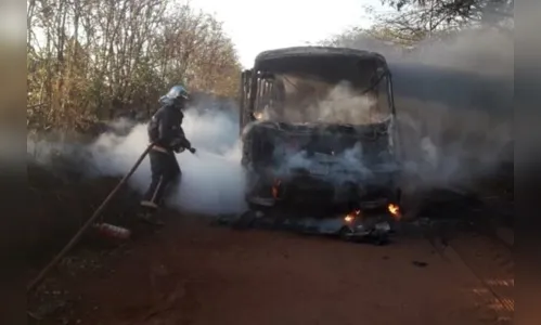 
						
							Ônibus escolar com 15 crianças pega fogo em estrada rural do Paraná
						
						