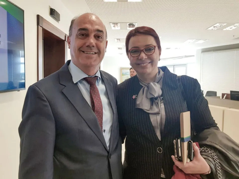 Amaral e a presidente da Microsoft Tânia Cosentino (Divugação)