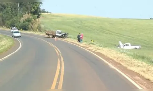 Acidente entre F1000  e Saveiro em Manoel Ribas deixa uma pessoa ferida