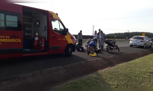Motociclista fica ferido em acidente na BR 369
