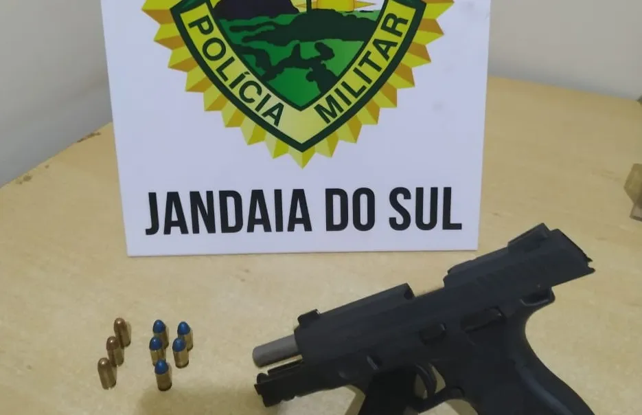 PM apreende pistola em Jandaia do Sul 