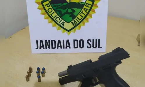 PM apreende pistola em Jandaia do Sul 