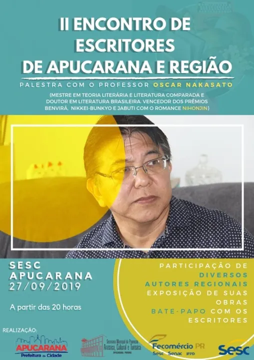 Encontro reunirá mais de 60 escritores em Apucarana