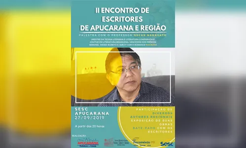 Encontro reunirá mais de 60 escritores em Apucarana