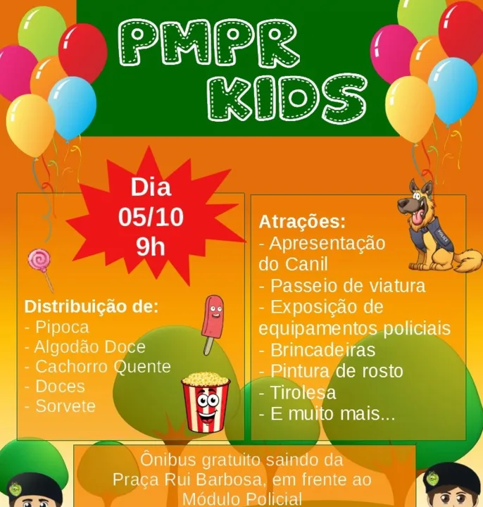 PM de Apucarana irá promover PMPR Kids no sábado 