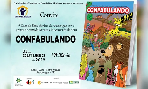 Projeto Crescer lança livro com mais de 100 fábulas nesta quinta em Arapongas