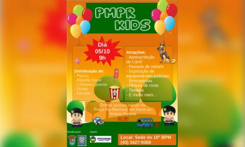 
							PM de Apucarana irá promover PMPR Kids no sábado 
						
						