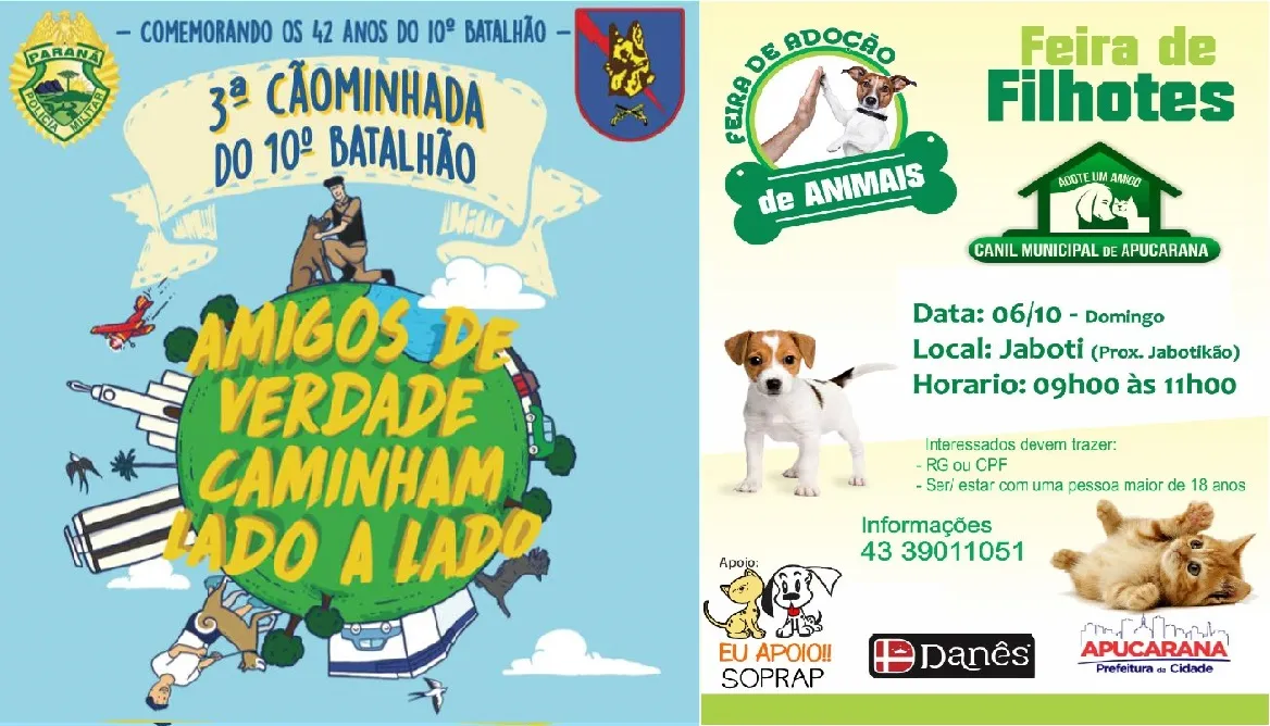 CãoMinhada + Feira de Filhotes