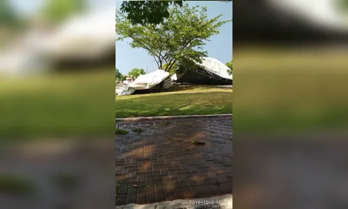 Temporal causa estragos em Lunardelli; veja vídeo