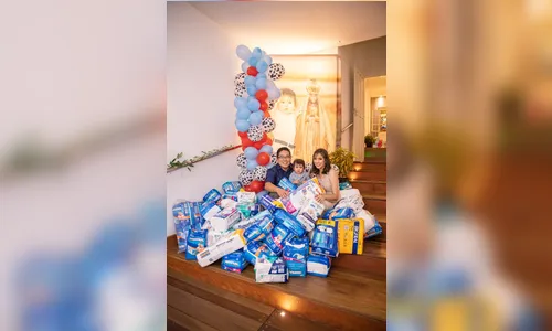 Família pede fraldas geriátricas em aniversário do filho de 1 ano