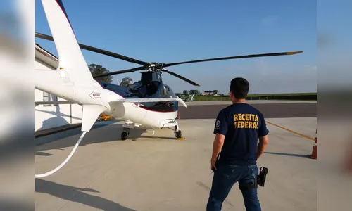 Receita Federal apreende helicóptero avaliado em mais de R$ 23 milhões em Curitiba
