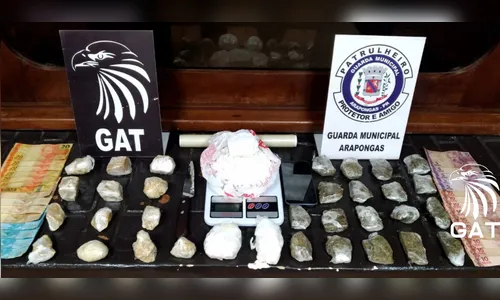 GM de Arapongas apreende cocaína, crack e maconha; duas mulheres foram presas