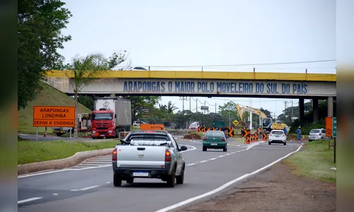 Obras na PR 218 confundem motoristas em Arapongas