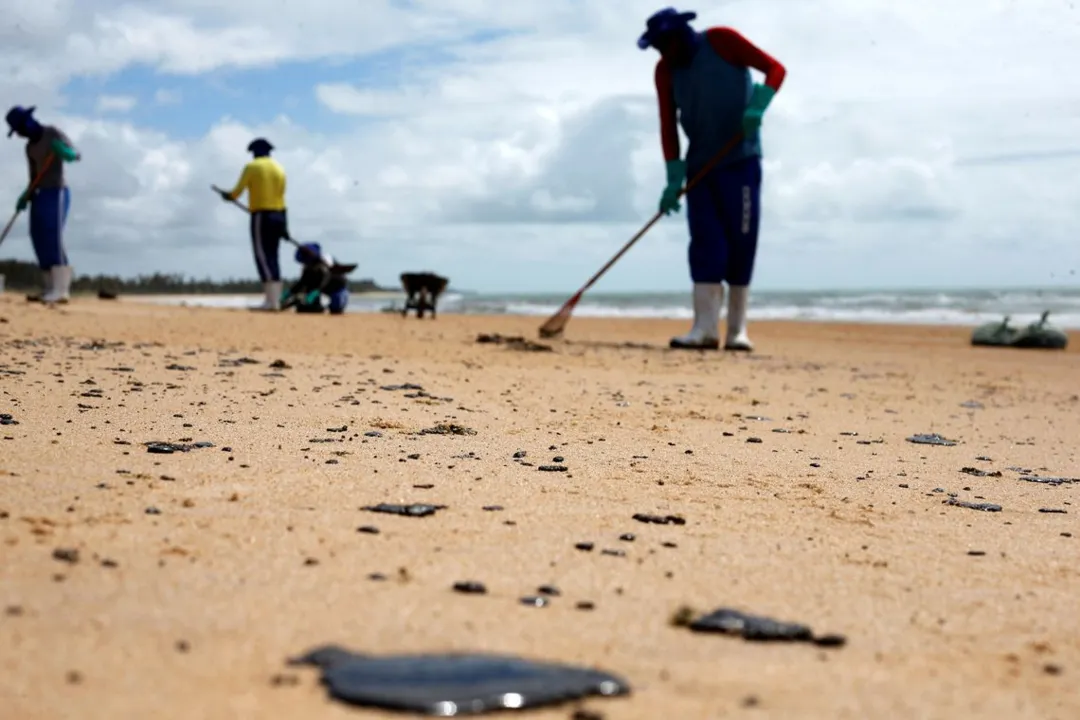 Mais de 525 toneladas de resíduos foram retiradas de praias com óleo