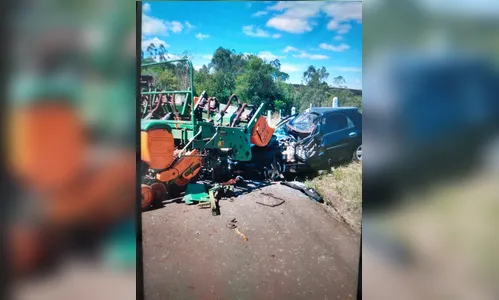 Motorista fica ferido ao colidir carro com plantadeira