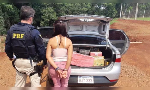 PRF prende mulher paraguaia com 246 quilos de maconha