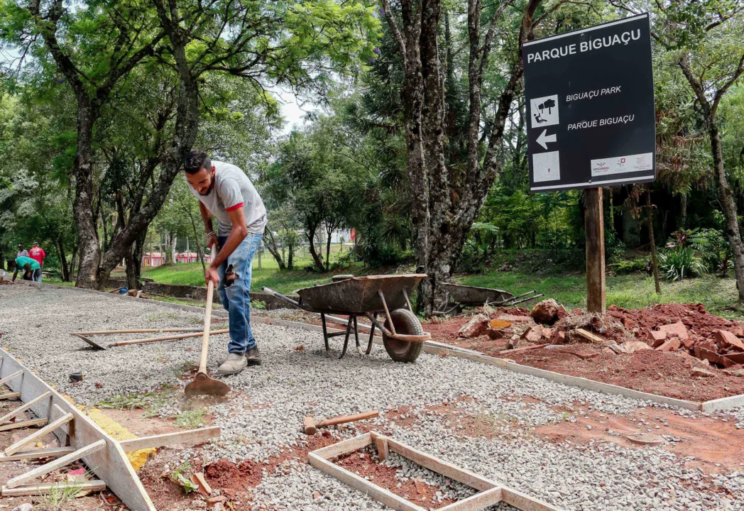 Obras de revitalização do Parque Biguaçu entram na fase final