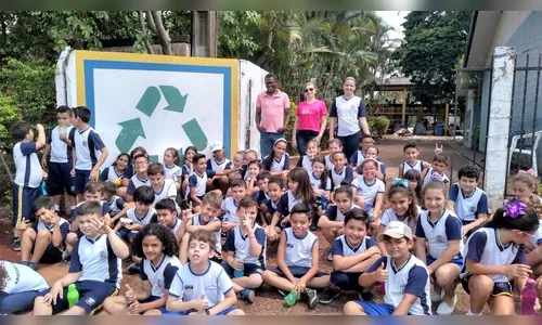 Usina de Reciclagem recebe visita dos alunos da Escola Municipal Antonica Franciosi