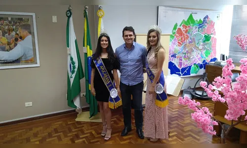 Miss Apucarana 2019 e Miss Teenager visitam prefeito de Apucarana; veja vídeo 