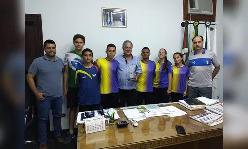   Prefeito Ditão de Jandaia recebe Atletas participantes do JAVIS 2019.