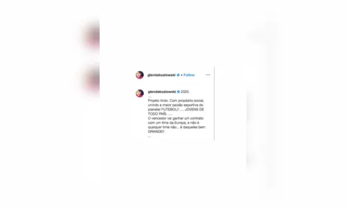 
							Glenda Kozlowski assina com o SBT para comandar reality show de futebol
						
						
