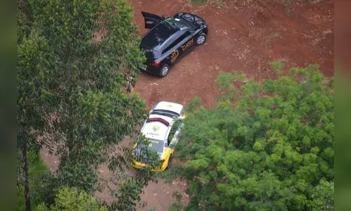 PM recupera carro roubado com ajuda de helicóptero, em Apucarana