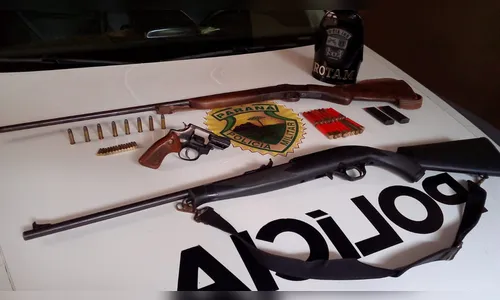 Equipe da ROTAM apreende armas de fogo e munições em Jardim Alegre