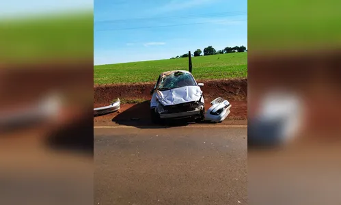 Carro é encontrado capotado e abandonado próximo a Mata Suiça  