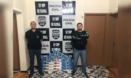 Polícia Civil apreende maços de cigarro e comprimidos em uma casa em Faxinal 
