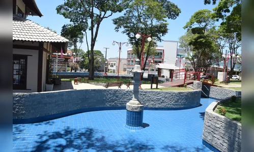 Lago ornamental da Praça Japão é esvaziado, o motivo seria problemas com equipamento de aeração