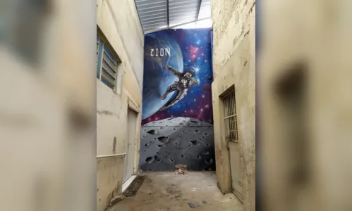 
							Grafiteiro finaliza quatro trabalhos pelas paredes do Colégio Cerávolo; veja as fotos 
						
						