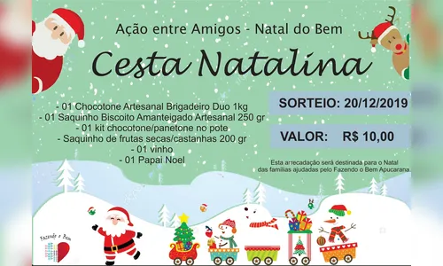 ONG de Apucarana realiza rifa de cesta natalina para ajudar famílias carentes 