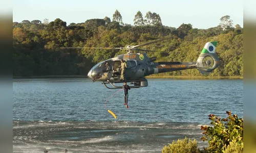 Batalhão aéreo da PM treina profissionais de saúde para resgates