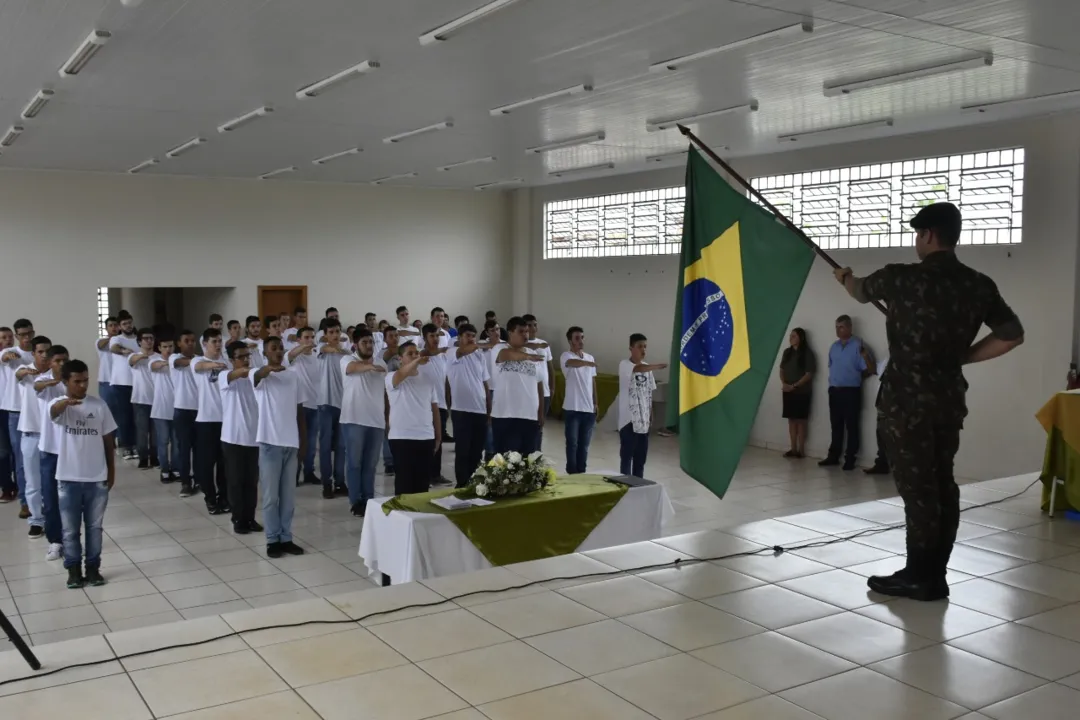 Junta de Serviço Militar de Marilândia realiza cerimônia de Juramento a Bandeira
