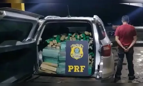 PRF prende traficante gaúcho com 631 quilos de maconha no Paraná