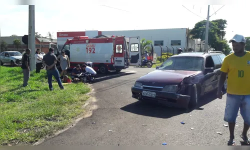 Motociclista sofre ferimentos após acidente nesta manhã em Apucarana