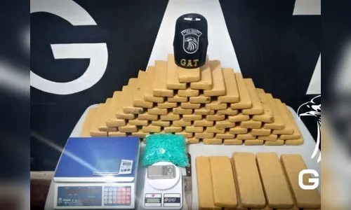 GM de Arapongas apreende mais de 50 Kg de maconha e cocaína 