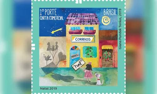 Correios lança selo de Natal 2019; autora da arte é designer gráfica e filatelista de Curitiba