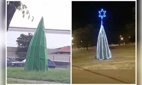 Árvore de Natal da Prefeitura de Rio Claro vira meme na internet