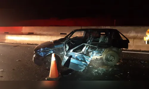 Acidente deixa três pessoas gravemente feridas na BR-376, em Califórnia