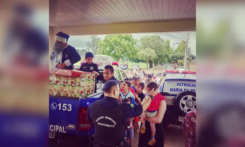 Guarda Municipal de Arapongas realiza entrega de brinquedos