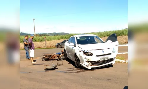 Acidente entre carro e moto deixa duas pessoas feridas na BR-369