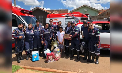 Samu Arapongas atende pedido de cartinha de Natal de criança 