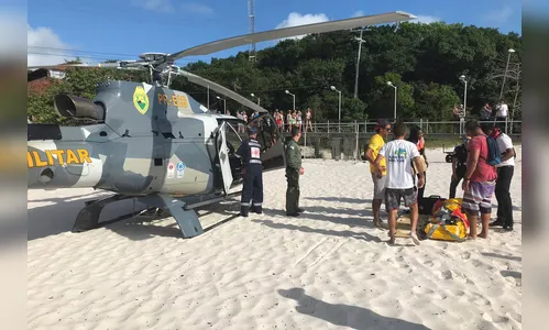 Resgate com aeronave salva vidas no Litoral do Paraná