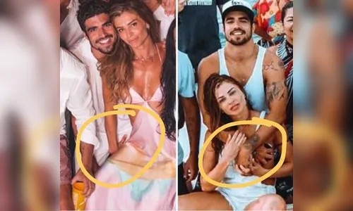Mão boba de Caio Castro e Grazi chama a atenção de fãs; confira