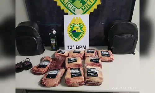 Irmãs são presas após furtarem quase R$ 1 mil em carnes e bebida em supermercado