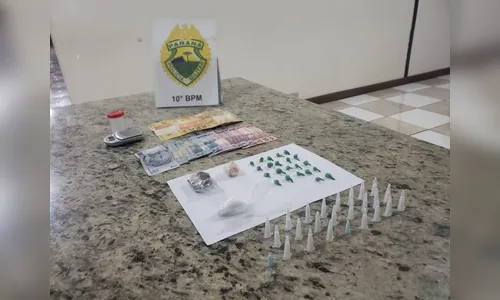 PM de Apucarana apreende crack,cocaína e maconha; um homem foi preso