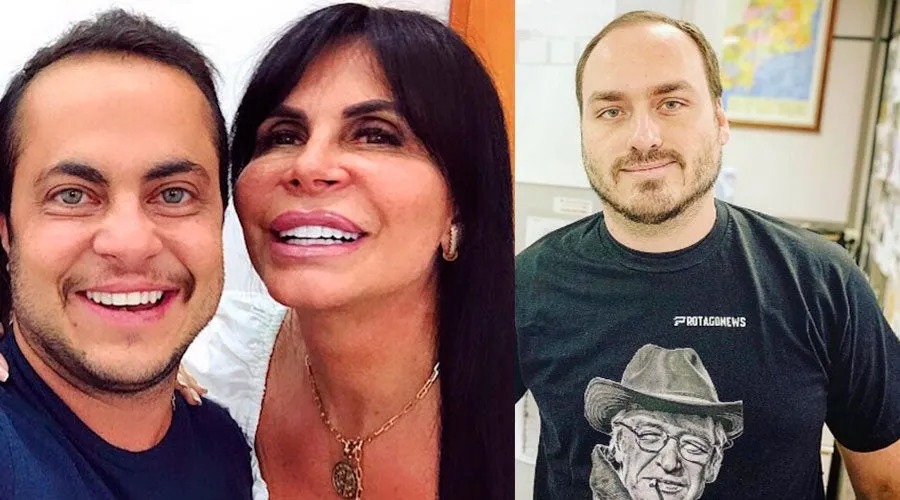 Gretchen diz que vai processar Carlos Bolsonaro por tuíte de foto do parto do neto, filho de Thammy