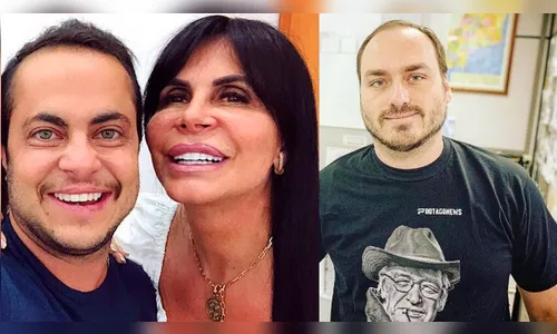 Gretchen diz que vai processar Carlos Bolsonaro por tuíte de foto do parto do neto, filho de Thammy