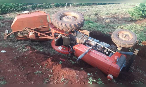 Trator tomba e mata trabalhador em Apucarana